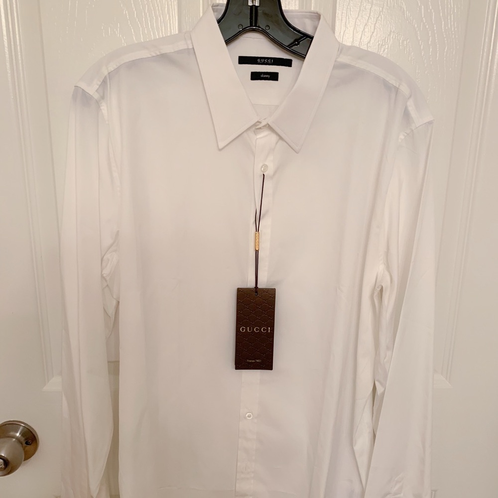 NWT! Gucci Mens white dress shirt